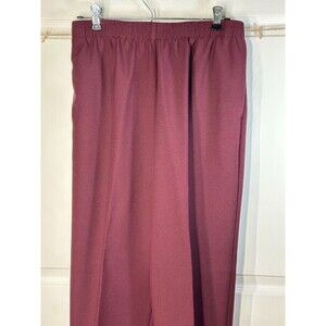 Womens Alia Dress Pants Size 10P Maroon Inseam 26.5in Pull-on Elastic Waist